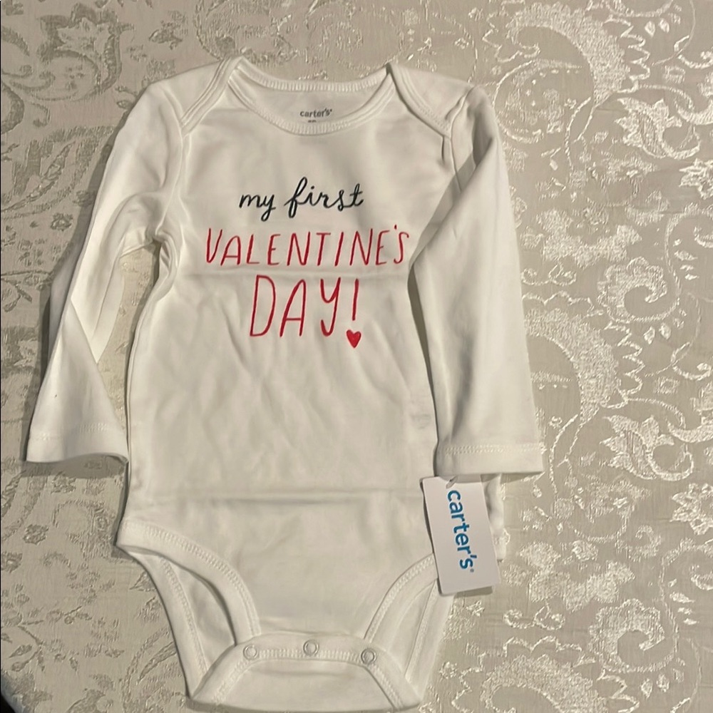 Carter's White Long Sleeve Bodysuit Classic Design